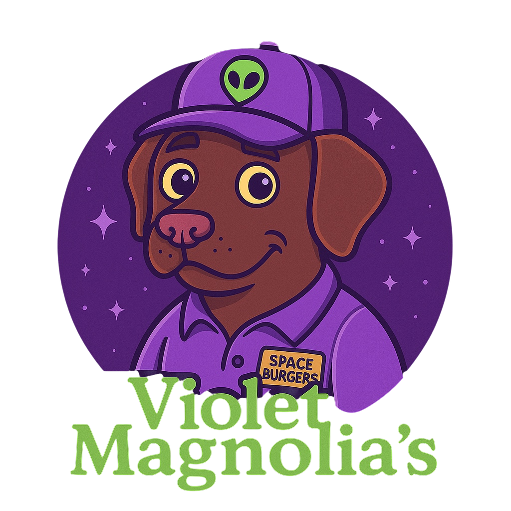 Violet Magnolia’s Space Burgers Logo